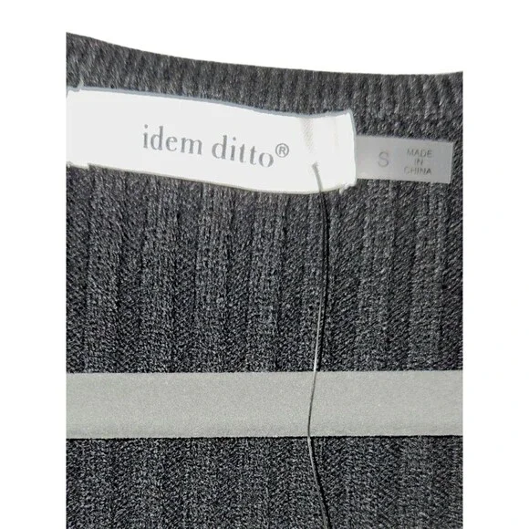 Idem Ditto Carter Belted Dress S Black Peplum Hem Long Sleeve Fall Sweater - Picture 3 of 5